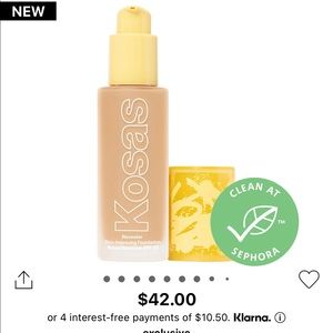 Kosas revealer skin-improving foundation - light medium neutral 200, used once